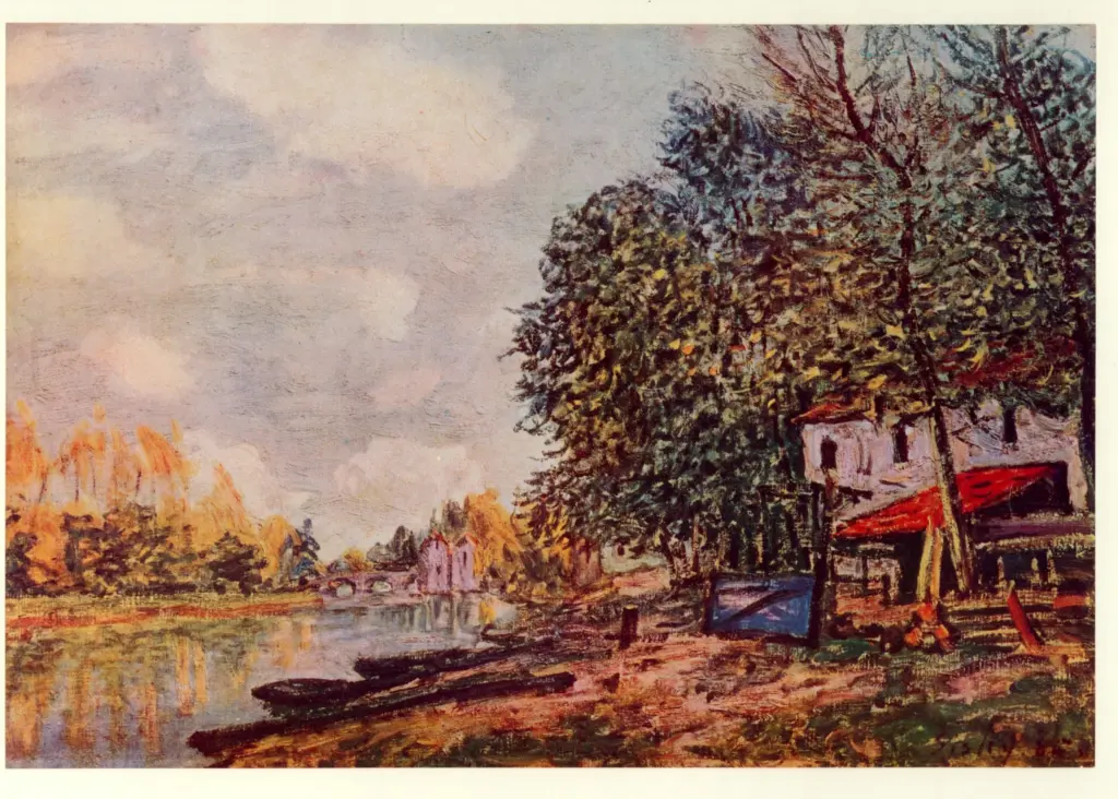 Sisley, Alfred , Case in riva al fiume