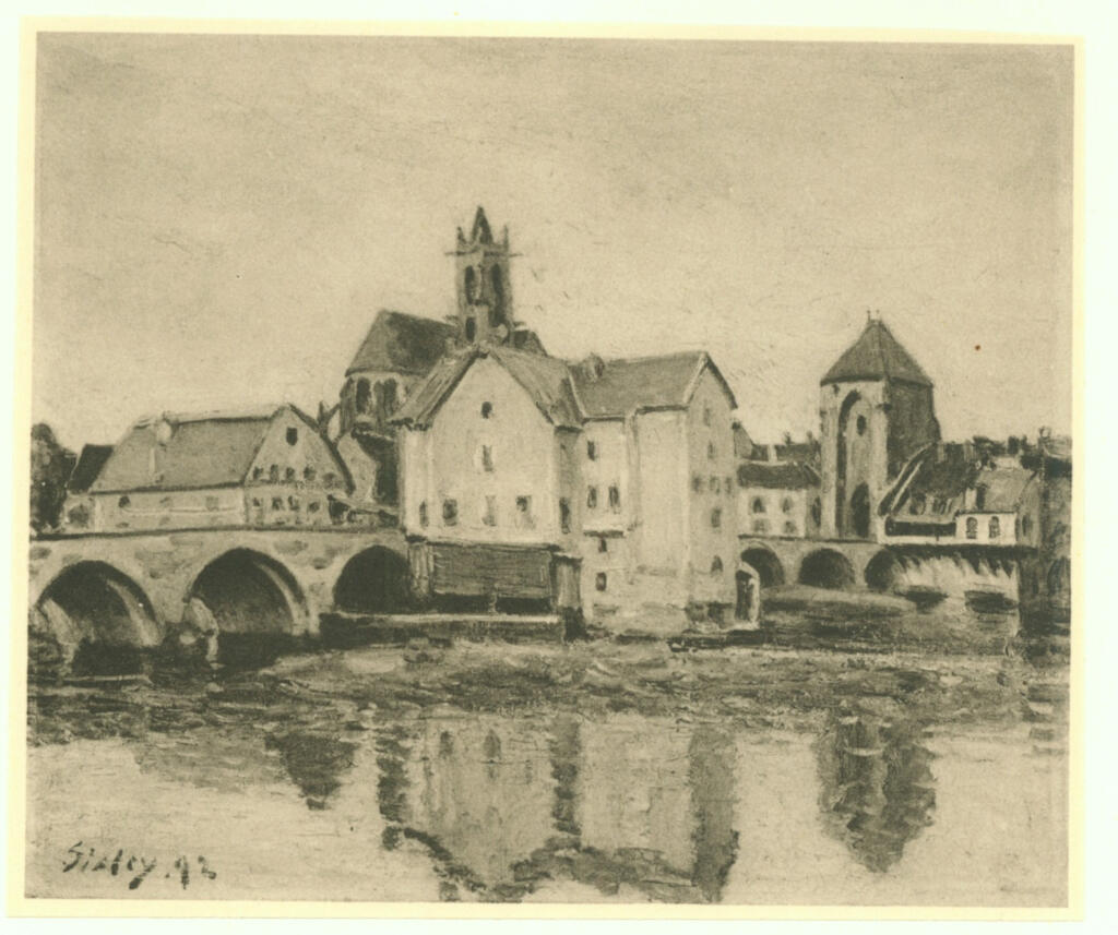Anonimo , Sisley, Alfred - sec. XIX - Die Brücke von Moret , fronte