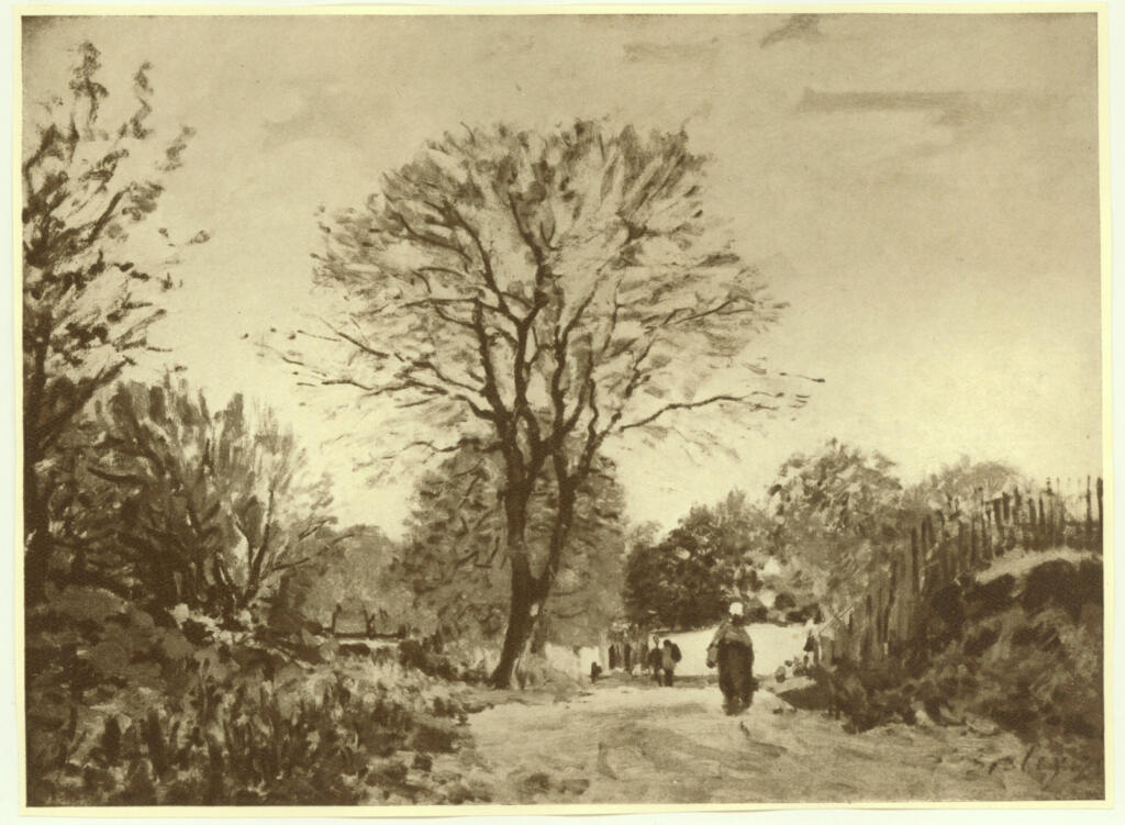 Anonimo , Sisley, Alfred - sec. XIX - La route de Louveciennes , fronte