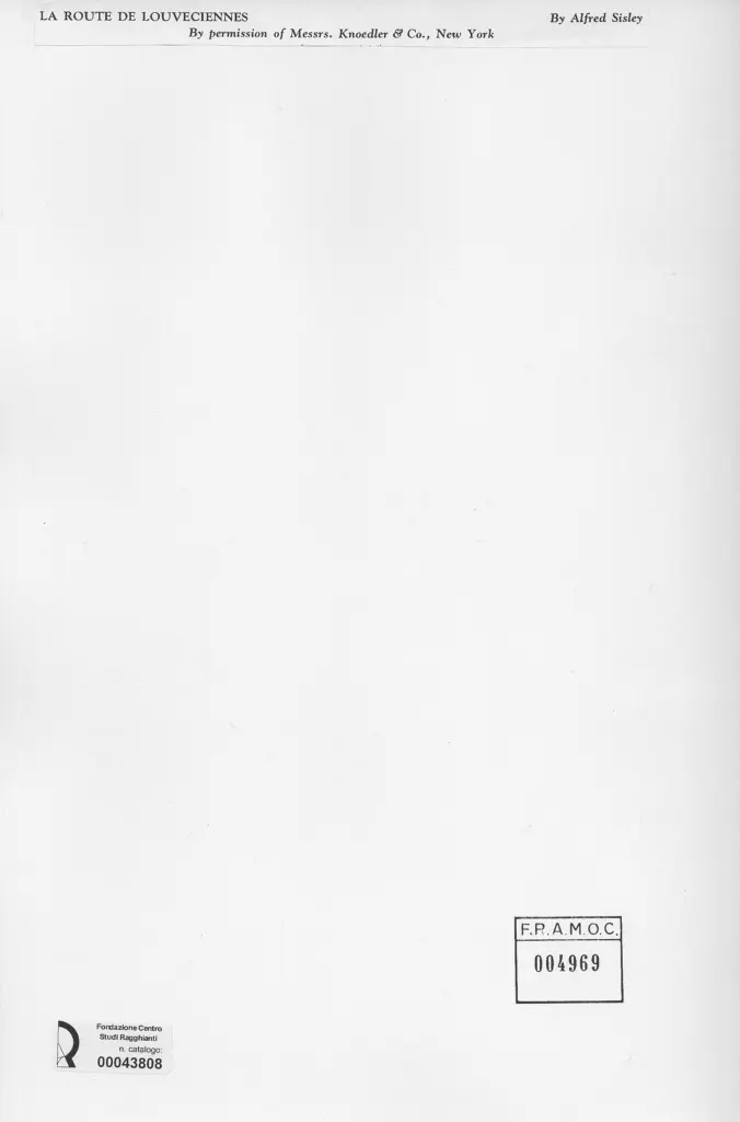 Anonimo , Sisley, Alfred - sec. XIX - La route de Louveciennes , retro