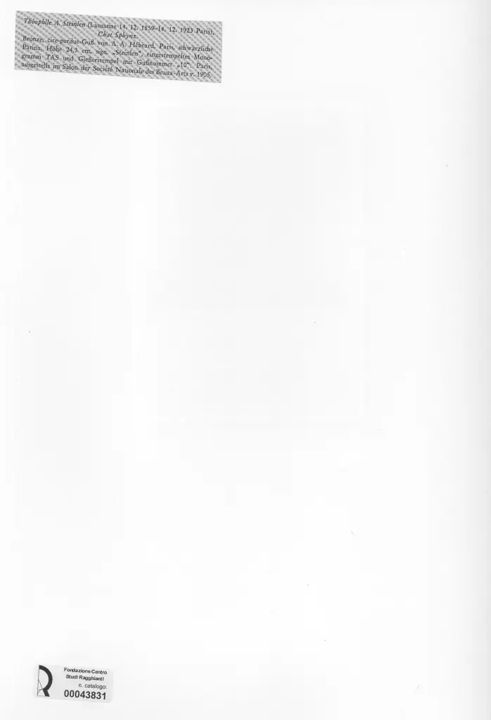 Anonimo , Steinlen, Theophile-Alexandre - sec. XIX - Chat Sphynx , retro