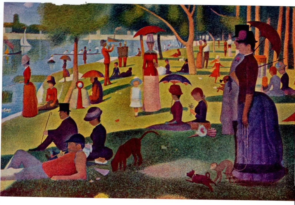 Seurat, Georges , Pomeriggio domenicale sull'isola Grande Jatte
