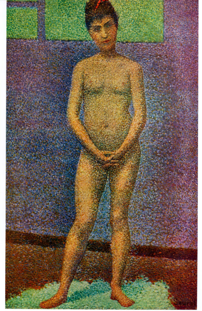 Anonimo , Seurat, Georges - sec. XIX - Modella in piedi , fronte