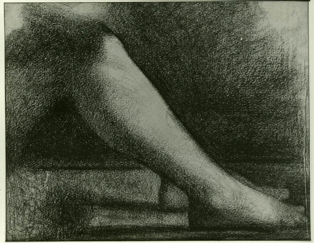 Anonimo , Seurat, George - sec. XIX - La gamba" studio per "Une Bagnaide" , fronte