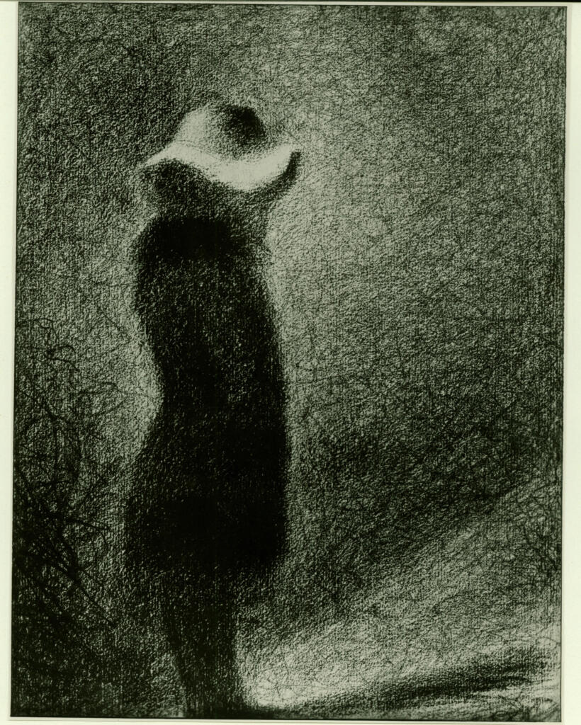 Anonimo , Seurat, George - sec. XIX - Bambina con cappello" studio per la "Grande Jatte" , fronte