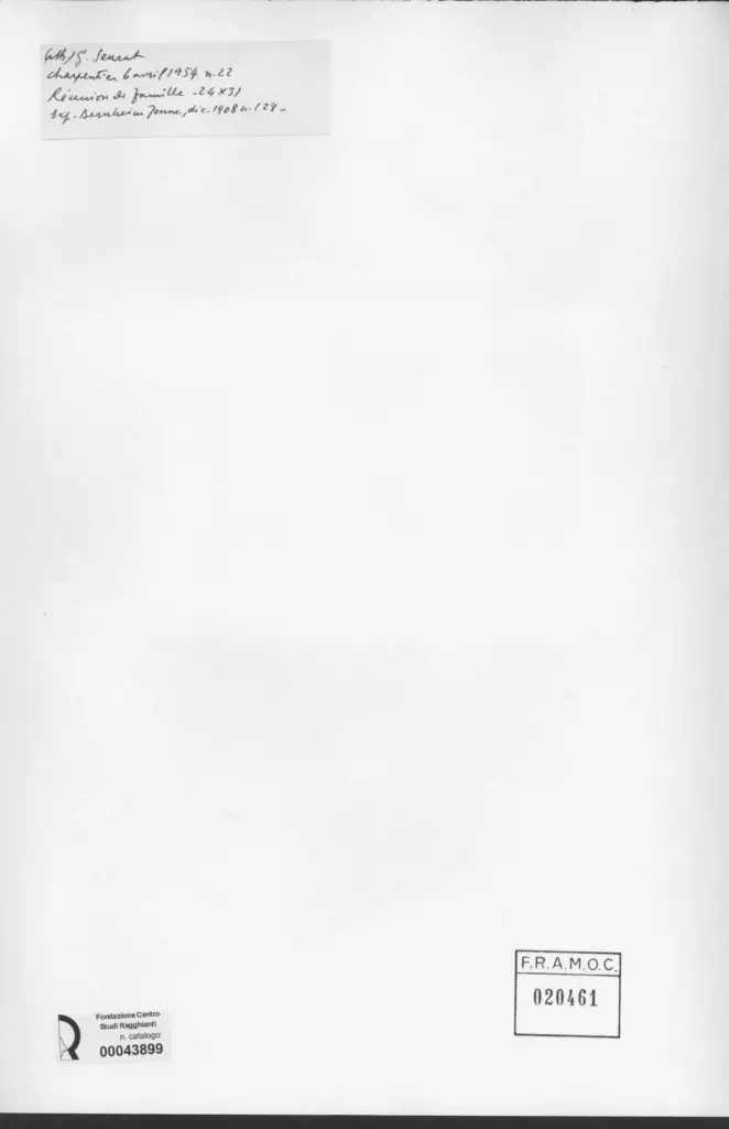 Anonimo , Seurat, Georges - sec. XIX - Reunion de famille , retro