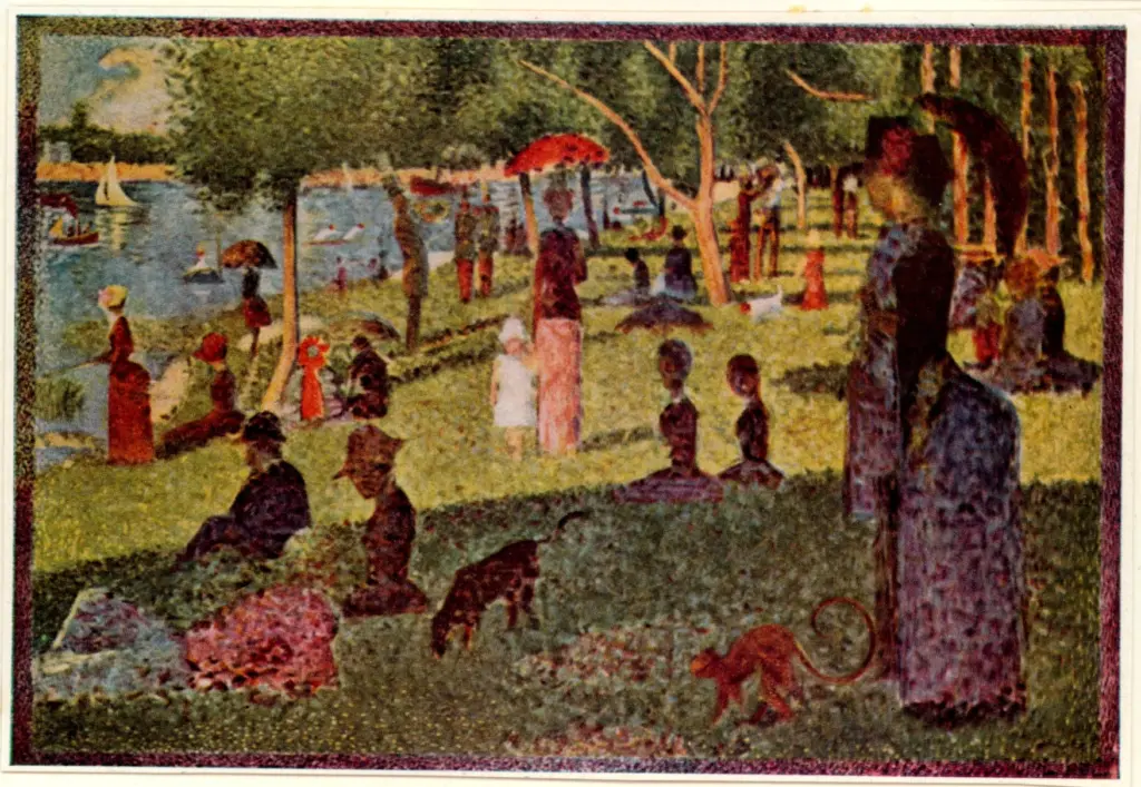 Anonimo , Seurat, Georges - sec. XIX - Schizzo per la "Grande Jatte" , fronte