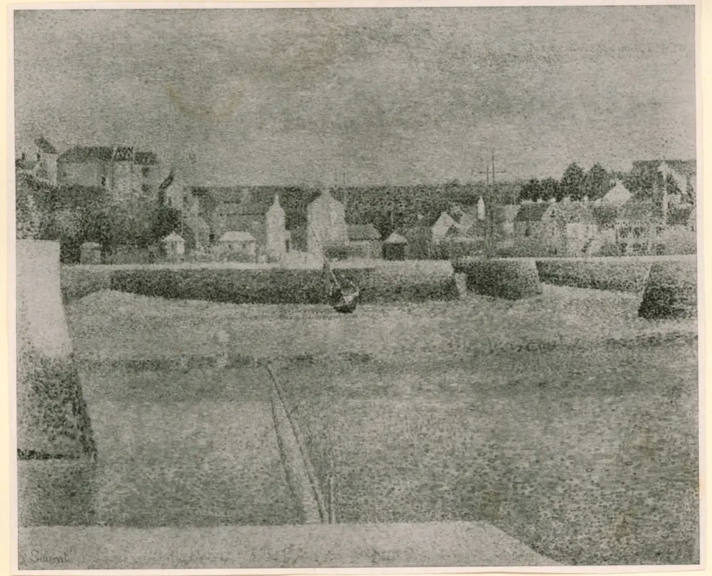 Seurat, Georges , Port en besin Mar&eacute;e basse