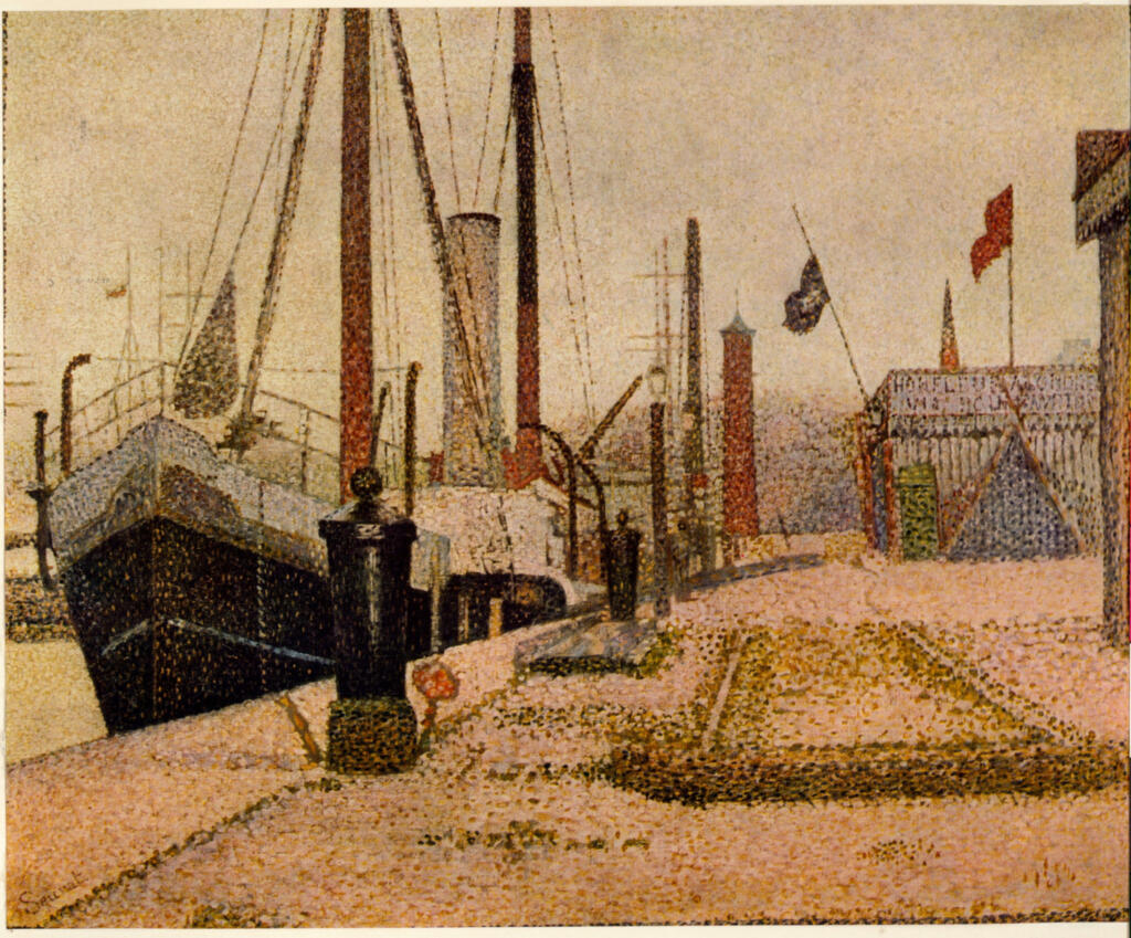 Anonimo , Seurat, Georges - sec. XIX - Il porto di Honfleur , fronte