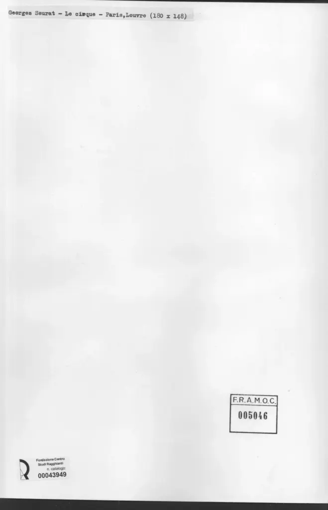Anonimo , Seurat, Georges - sec. XIX - Le Cirque , retro