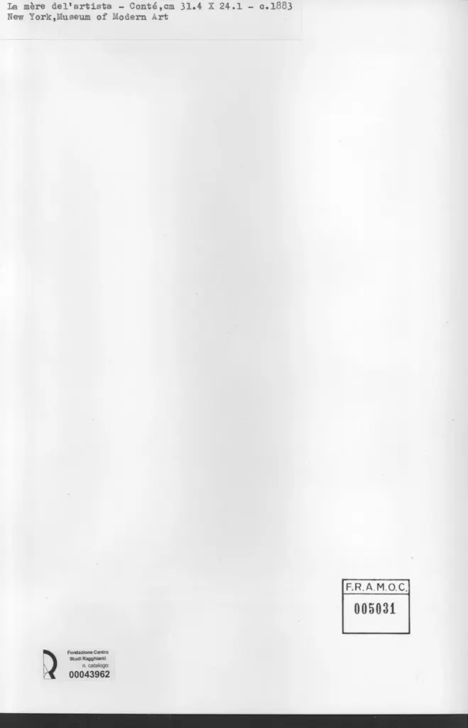 Anonimo , Seurat, Georges - sec. XIX - La mamma dell'artista , retro