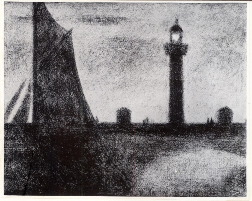 Anonimo , Seurat, Georges - sec. XIX - Le phare de Honfleur , fronte