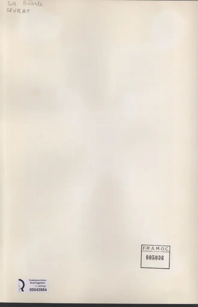 Anonimo , Seurat, Georges - sec. XIX - Signora con cappellino , retro