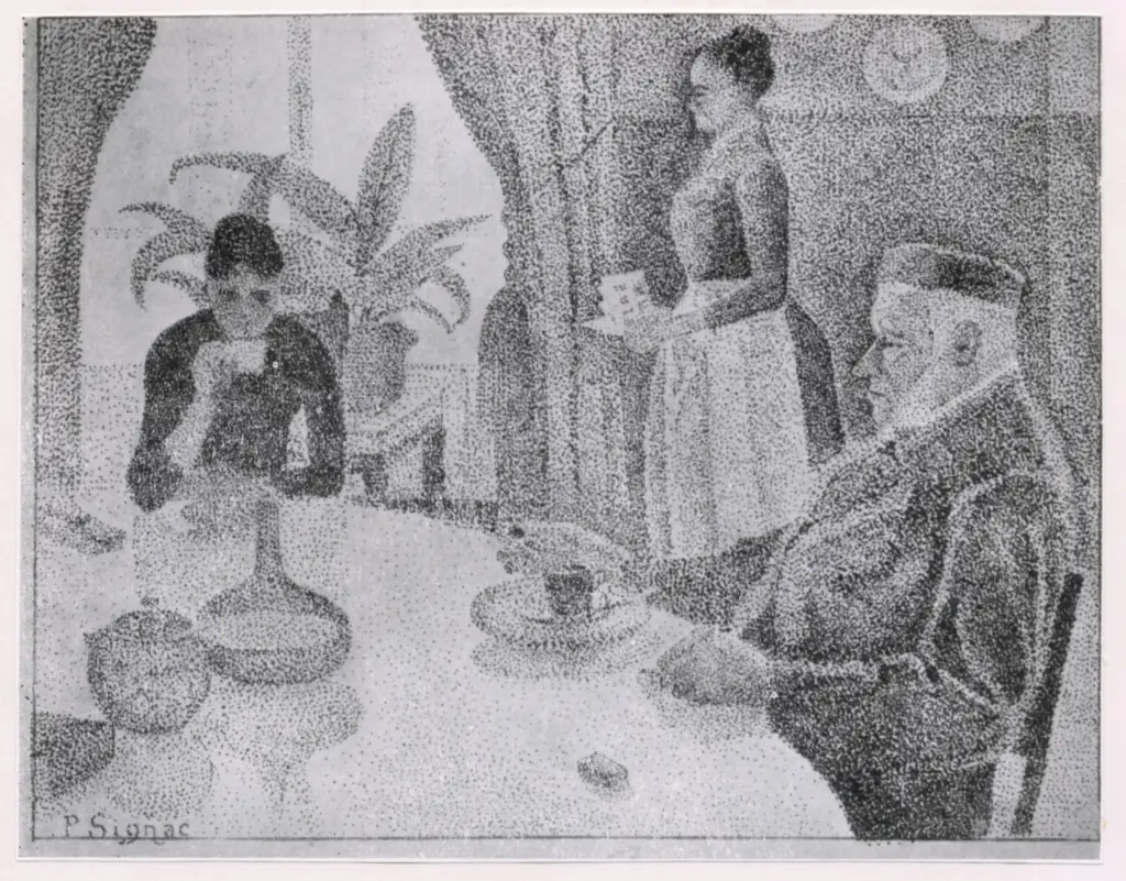 Anonimo , Signac, Paul - sec. XIX - La salle à manger , fronte