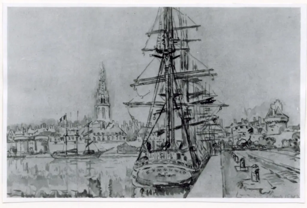 Anonimo , Signac, Paul - sec. XX - St. Malo - Il porto , fronte