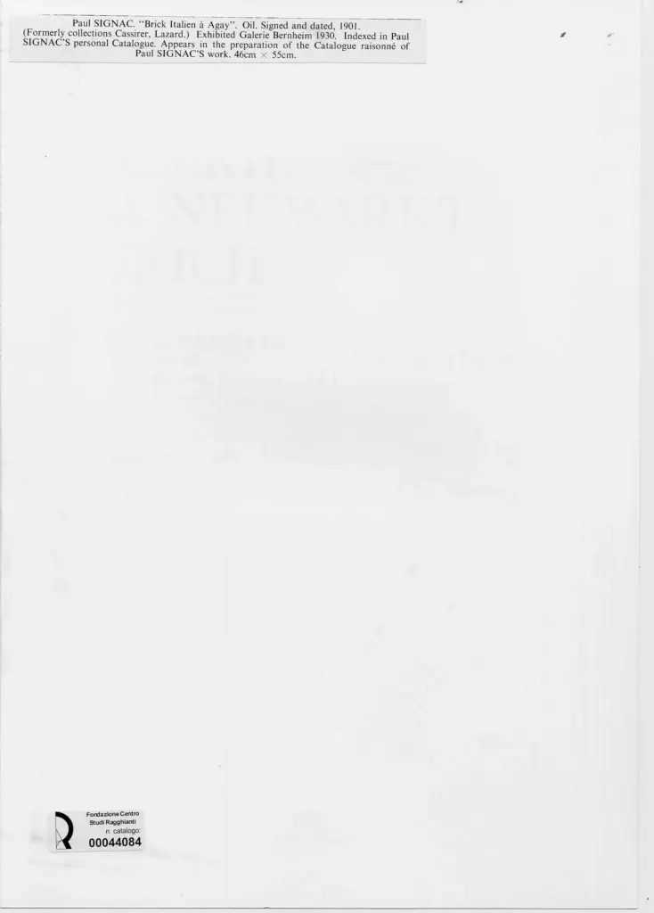 Anonimo , Signac, Paul - sec. XX - Brick Italien &agrave; Agay , retro