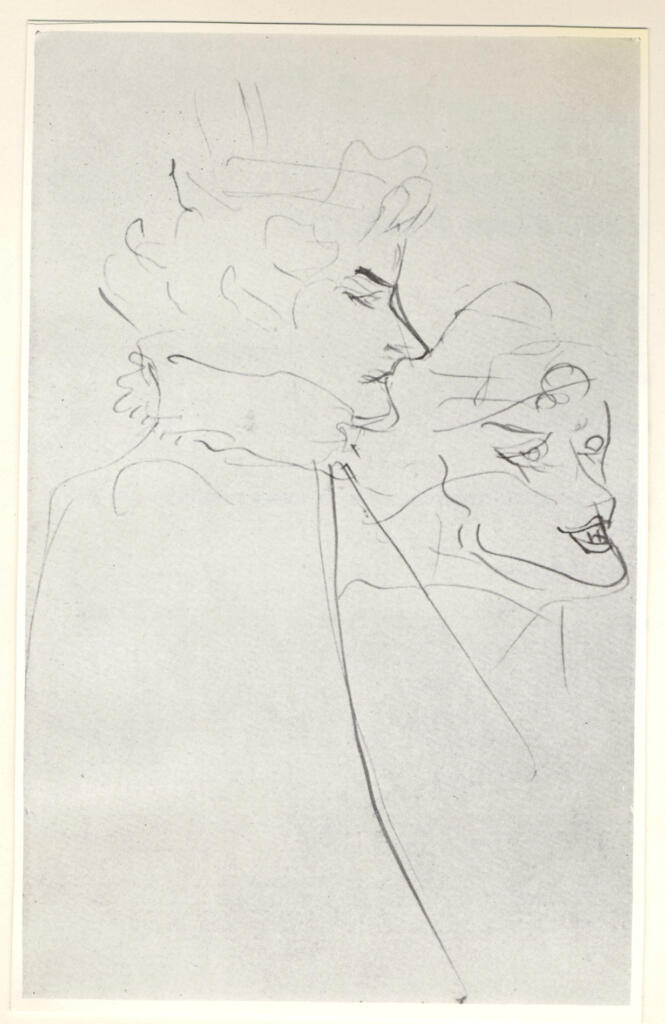 Anonimo , Toulouse-Lautrec, Henri de - sec. XIX - Due donne - Studio per la litografia "Pourquoi pas?" , fronte