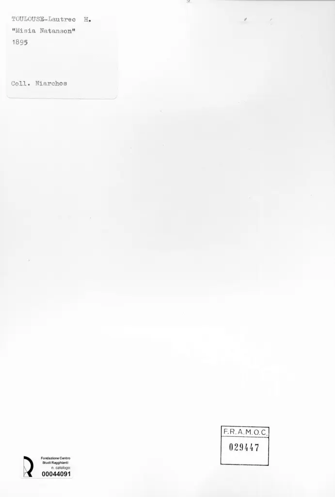 Anonimo , Toulouse-Lautrec, Henri de - sec. XIX - Misia Natanson , retro