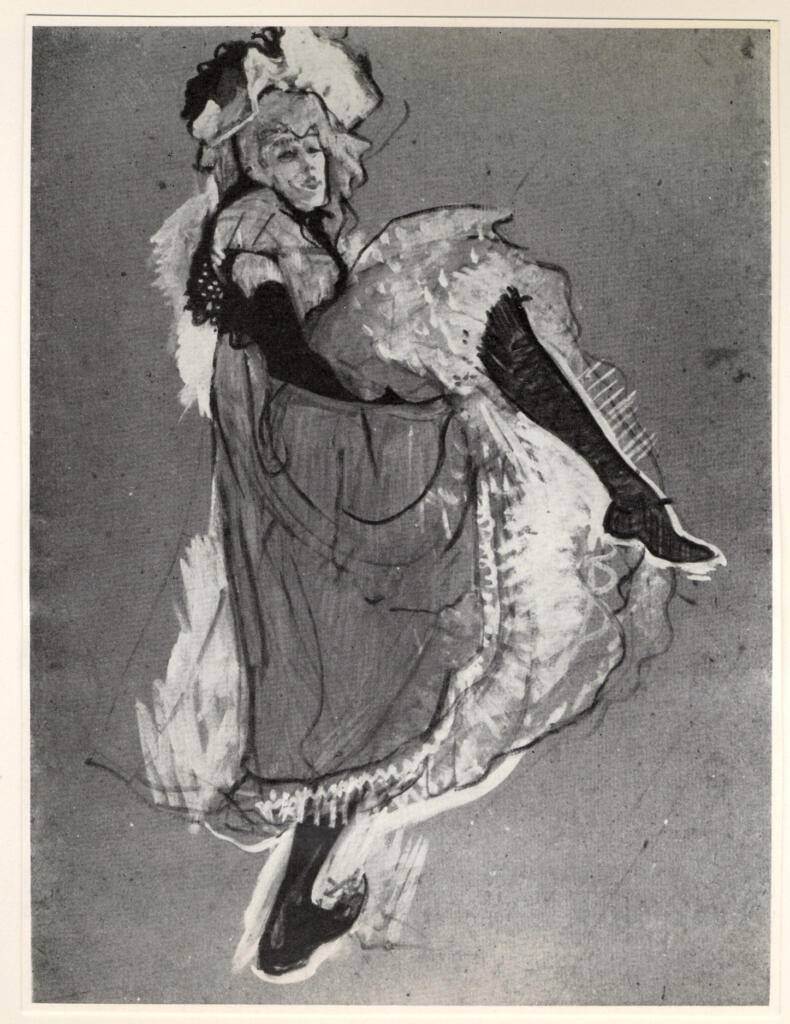 Anonimo , Toulouse-Lautrec, Henri de - sec. XIX - Jane Avril che danza , fronte