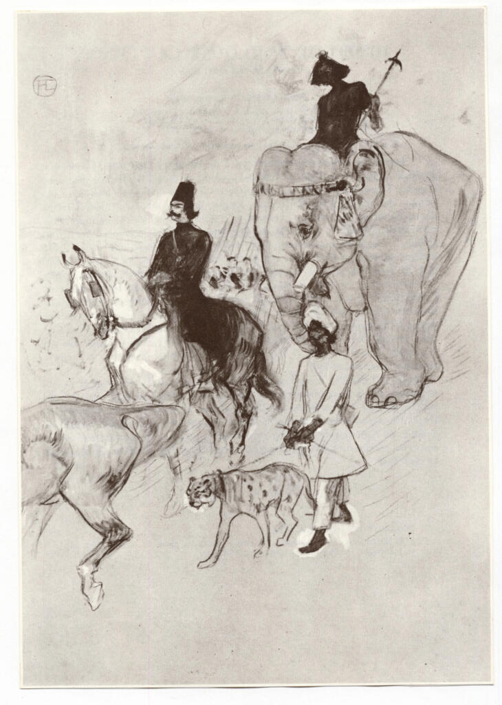 Anonimo , Toulouse-Lautrec, Henri de - sec. XIX - La processione di Rajah , fronte