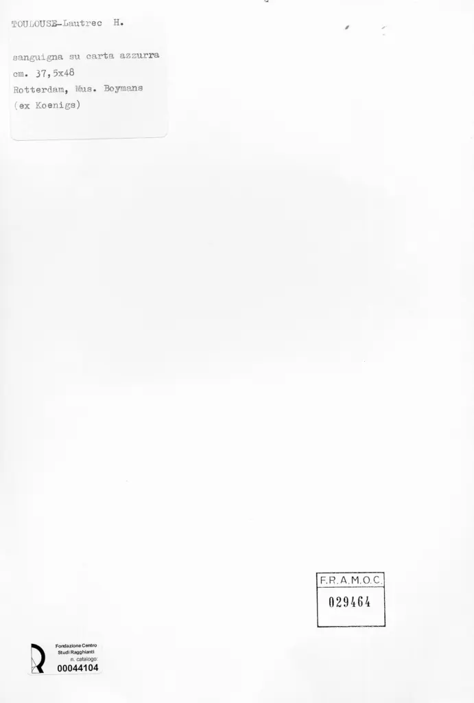 Anonimo , Toulouse-Lautrec, Henri de - sec. XIX - Donna che dorme , retro