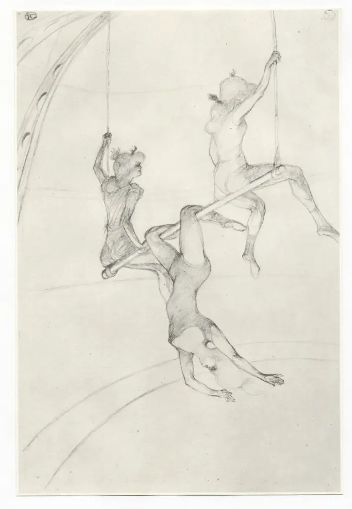 Anonimo , Toulouse-Lautrec, Henri de - sec. XIX - Il trapezio volante , fronte
