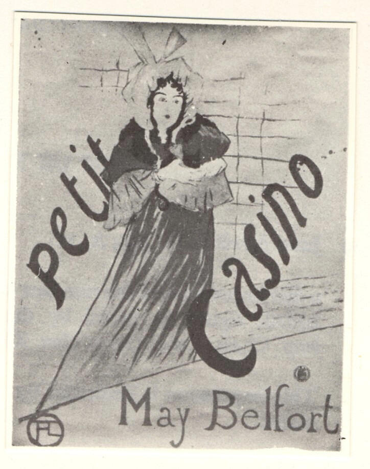 Anonimo , Toulouse-Lautrec, Henri de - sec. XIX - May Belfort, Petit Casino , fronte