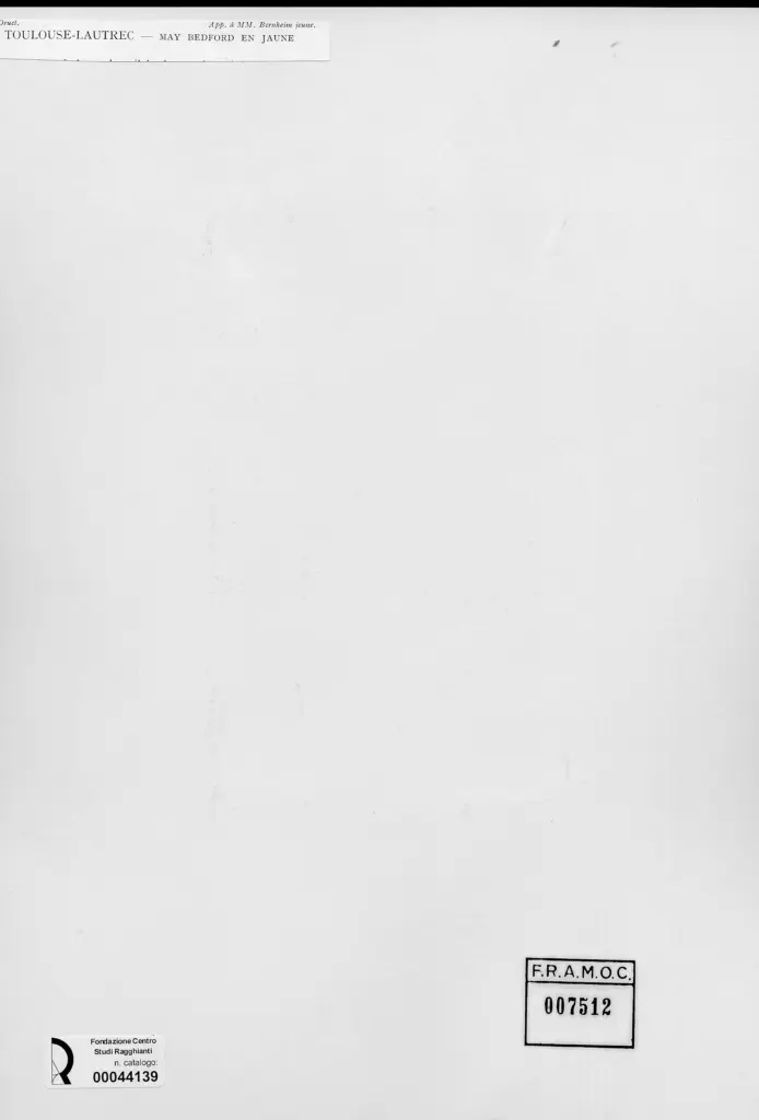 Anonimo , Toulouse-Lautrec, Henri de - sec. XIX - May Bedford en jaune , retro