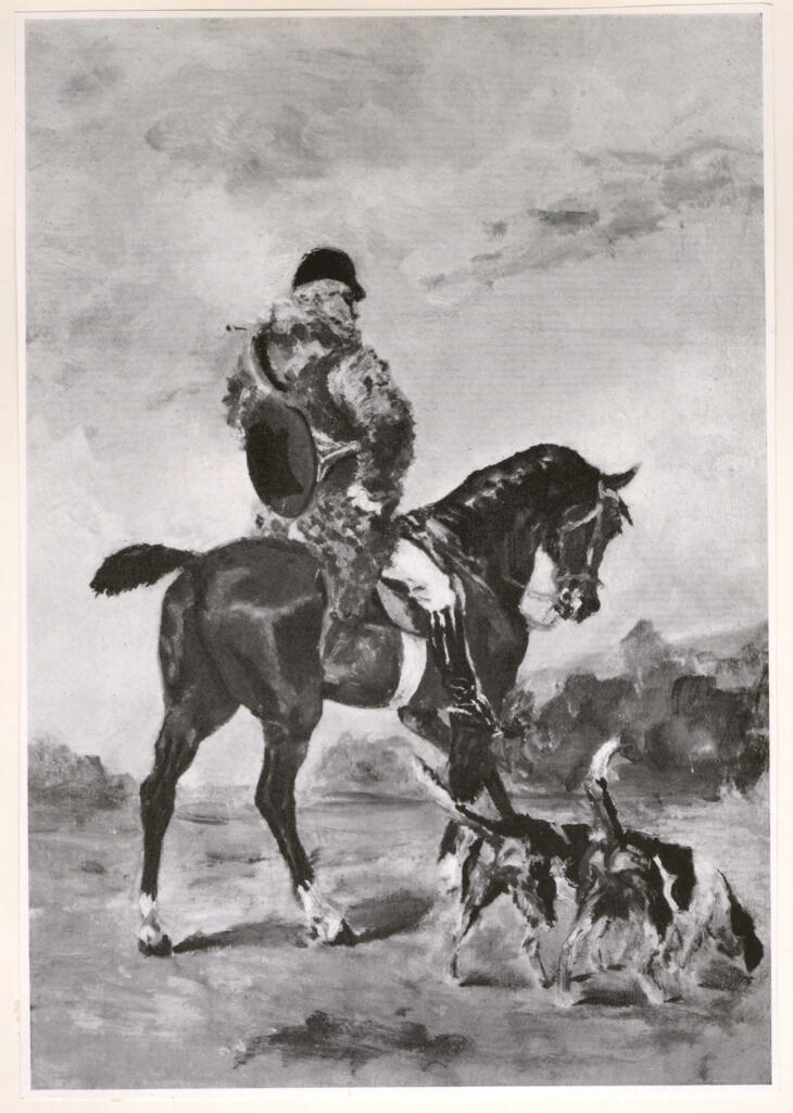 Anonimo , Toulouse-Lautrec, Henri de - sec. XIX - Il cacciatore , fronte