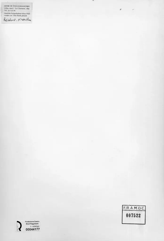 Anonimo , Toulouse-Lautrec, Henri de - sec. XIX - La clown , retro