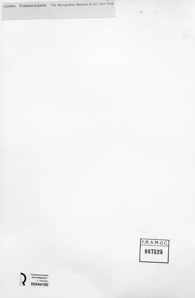 Anonimo , Toulouse-Lautrec, Henri de - sec. XIX - Clown , retro