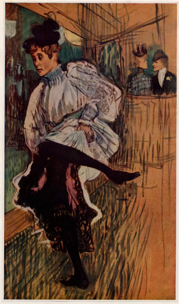 Anonimo , Toulouse-Lautrec, Henri de - sec. XIX - Jane Avril "m&eacute;linite" , fronte