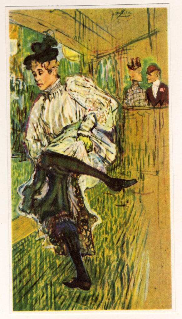 Anonimo , Toulouse-Lautrec, Henri de - sec. XIX - Jane Avril che danza , fronte