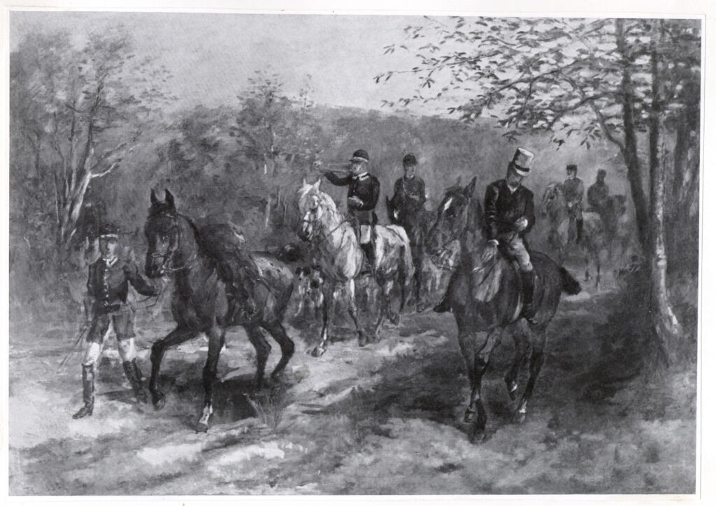 Anonimo , Toulouse-Lautrec, Henri de - sec. XIX - Il ritorno della caccia ad Albi , fronte