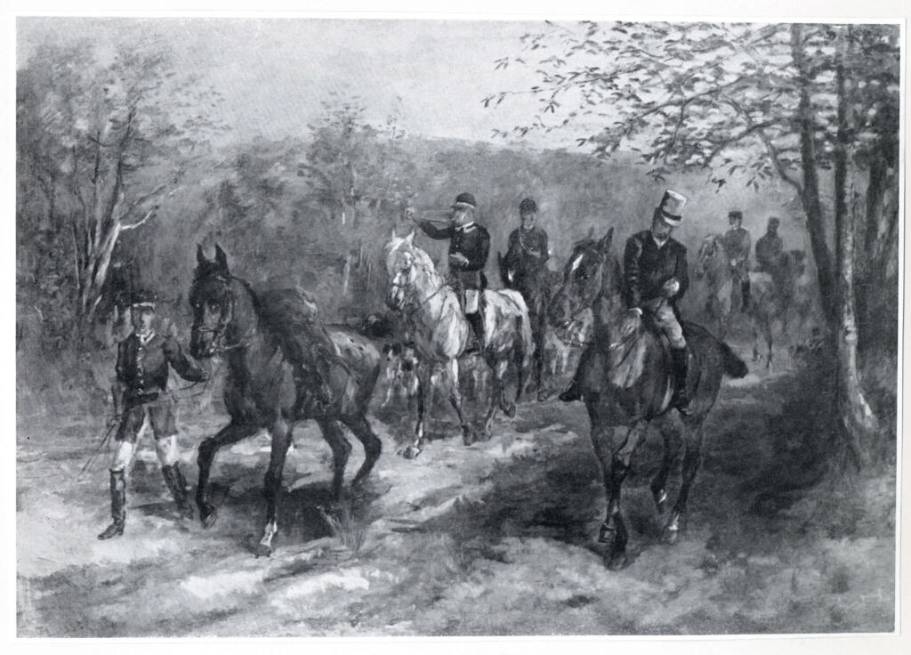 Anonimo , Toulouse-Lautrec, Henri de - sec. XIX - Il ritorno dalla caccia ad Albi , fronte