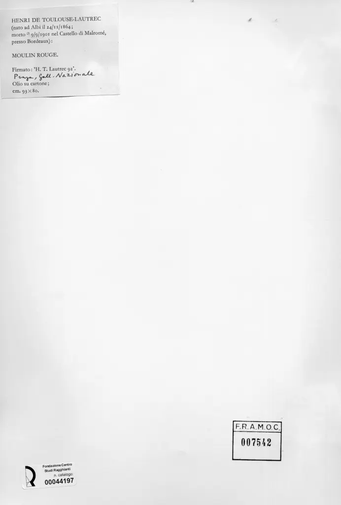 Anonimo , Toulouse-Lautrec, Henri de - sec. XIX - Moulin Rouge , retro
