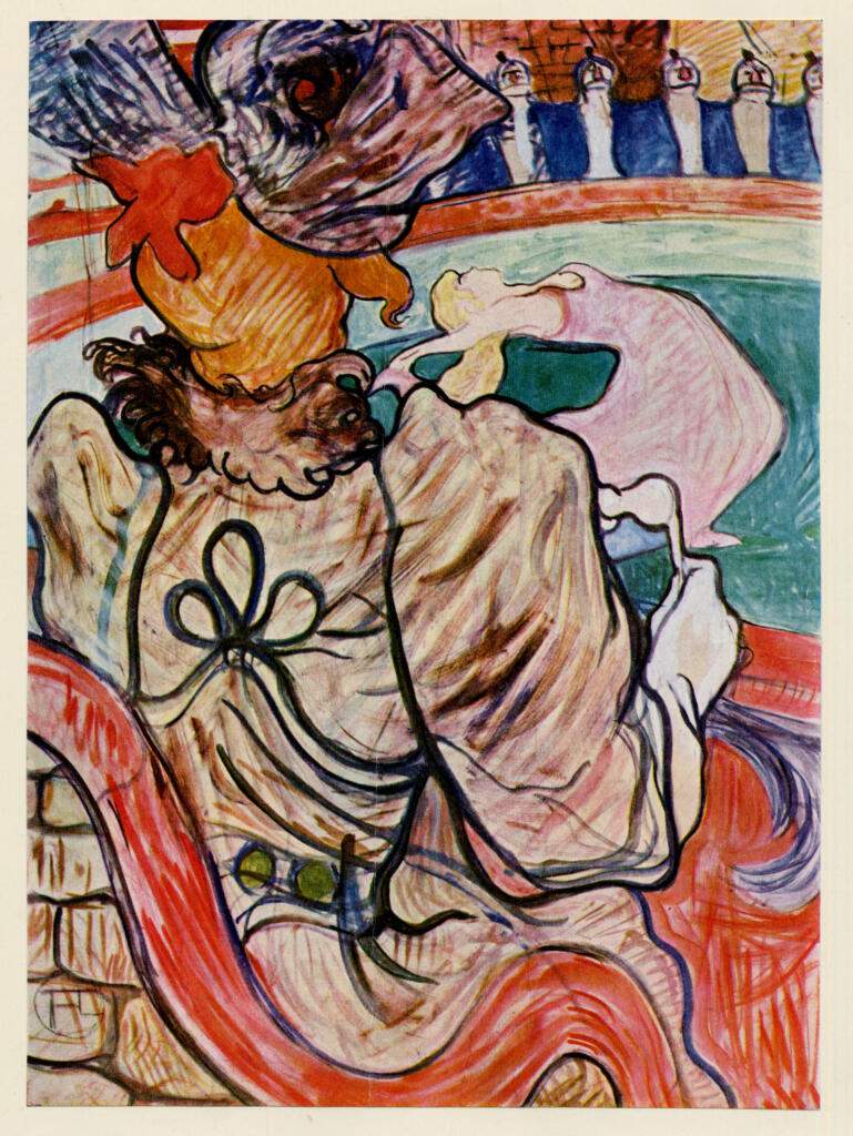 Anonimo , Toulouse-Lautrec, Henri de - sec. XIX - La clown e i 5 manichini , fronte