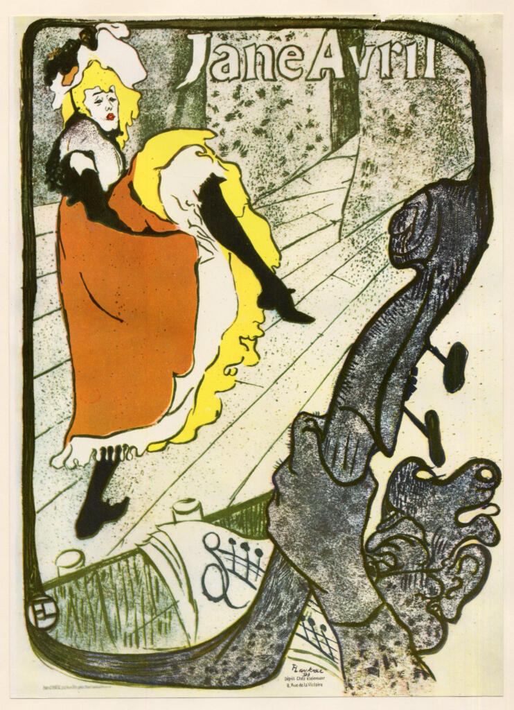 Anonimo , Toulouse-Lautrec, Henri de - sec. XIX - Jane Avril , fronte