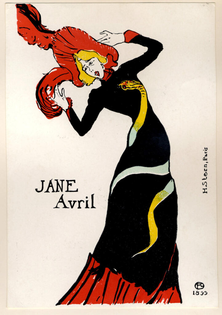 Anonimo , Toulouse-Lautrec, Henri de - sec. XIX - Jane Avril , fronte
