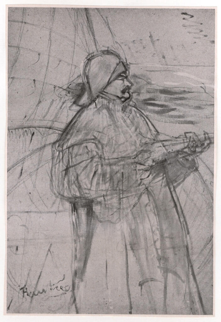 Anonimo , Toulouse-Lautrec, Henri de - sec. XX - Studio per il ritratto di Joyant , fronte