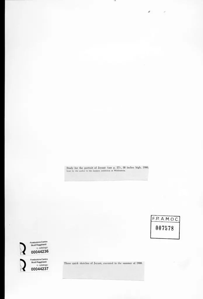 Anonimo , Toulouse-Lautrec, Henri de - sec. XX - Studio per il ritratto di Joyant , retro