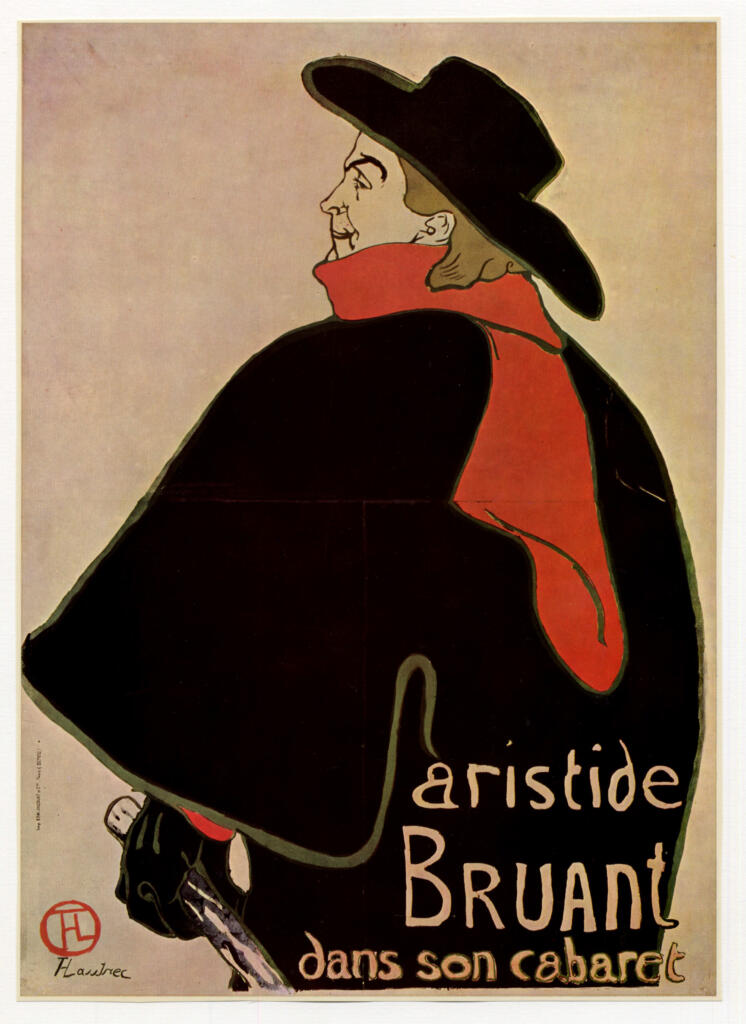 Anonimo , Toulouse-Lautrec, Henri de - sec. XIX - Aristide Bruant nel suo Cabaret , fronte