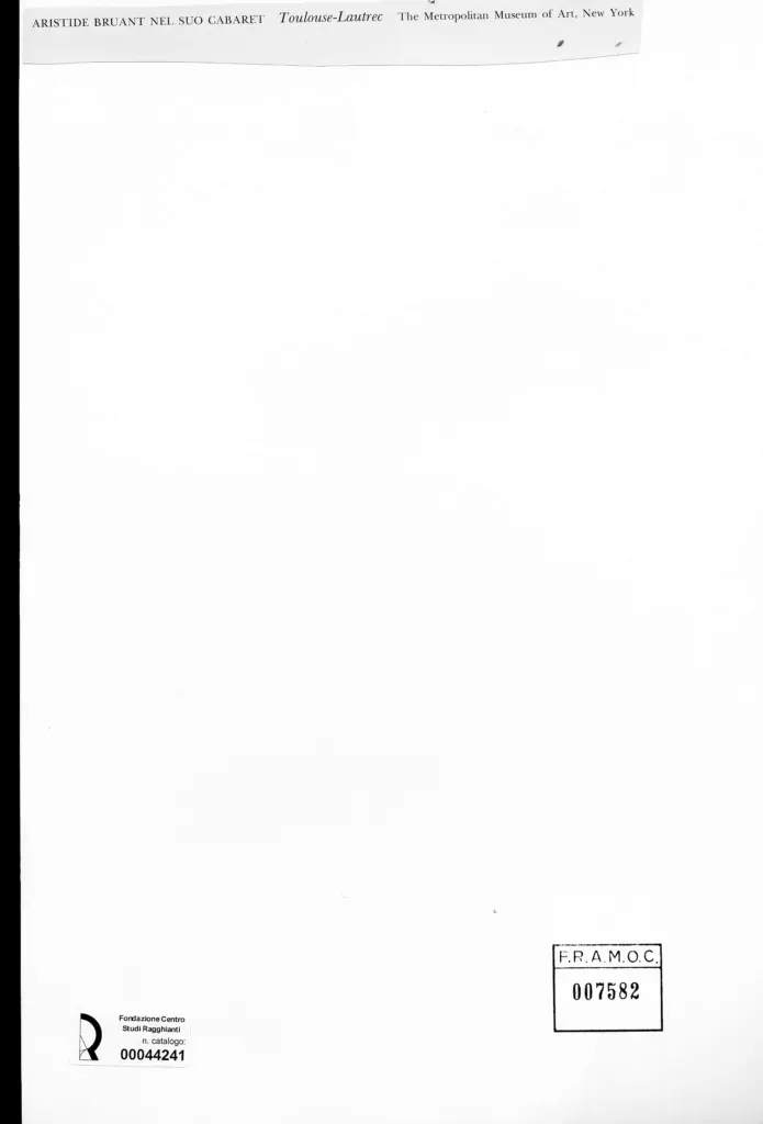 Anonimo , Toulouse-Lautrec, Henri de - sec. XIX - Aristide Bruant nel suo Cabaret , retro
