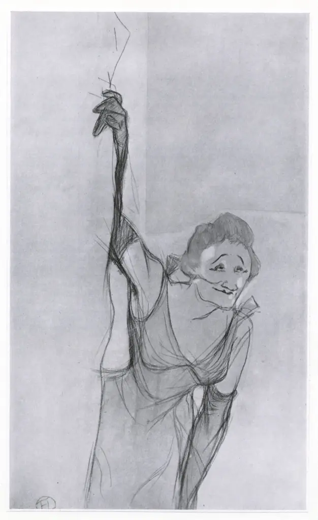 Anonimo , Toulouse-Lautrec, Henri de - sec. XIX - Yvette Guilbert , fronte