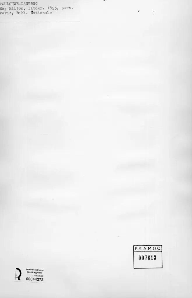 Anonimo , Toulouse-Lautrec, Henri de - sec. XIX - May Milton , retro
