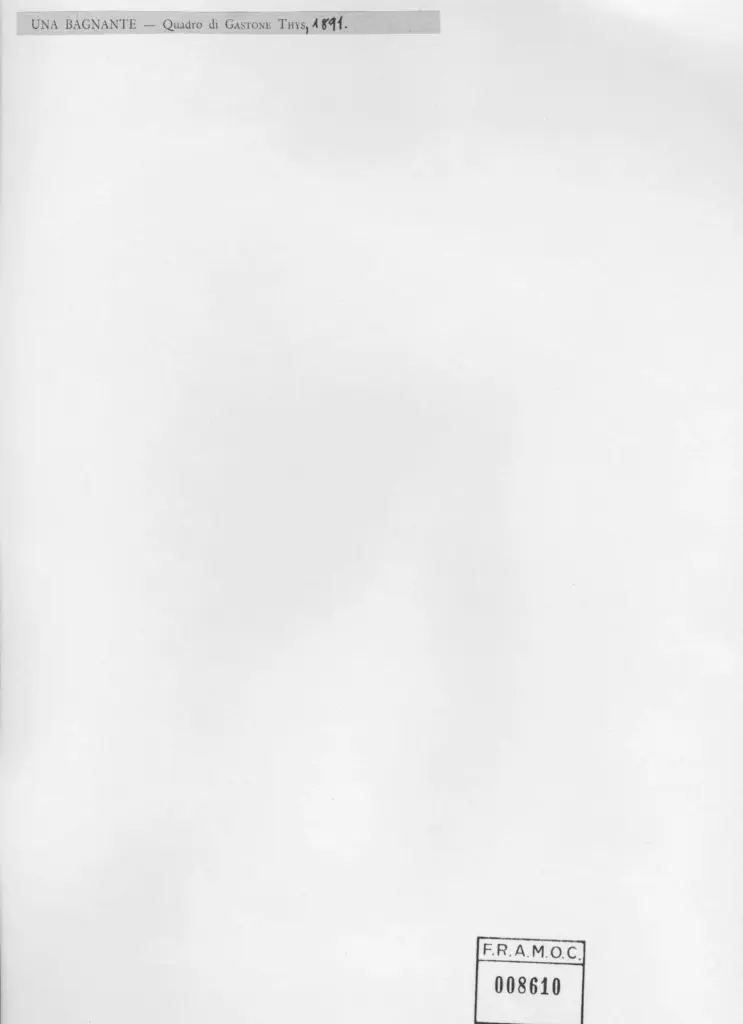 Anonimo , Thys, Gastone - sec. XIX - Una Bagnante , retro