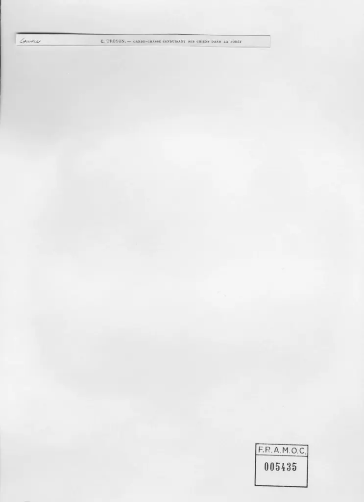 Anonimo , Troyon, Constant - sec. XIX - Garde-Chasse conduisant ses chiens dans la for&ecirc;t , retro