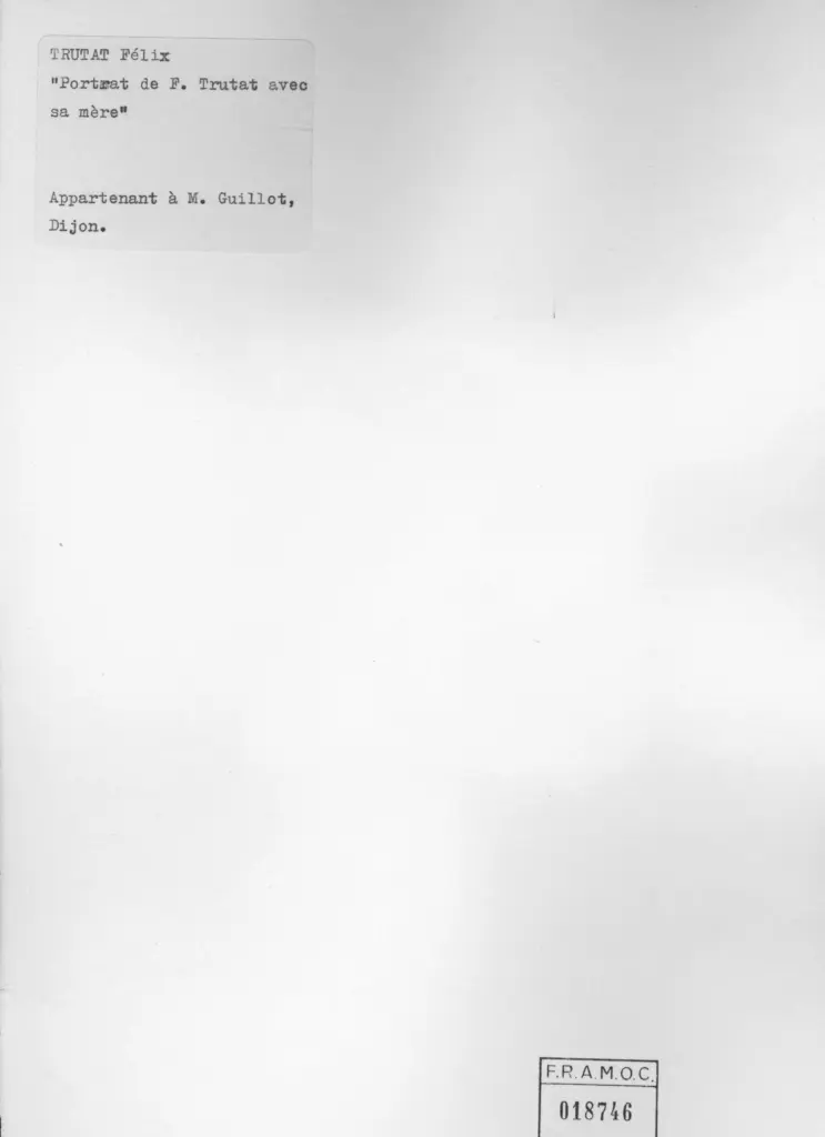 Anonimo , Trutat, F&eacute;lix - sec. XIX - Portrait de F. Trutat avec sa m&egrave;re , retro