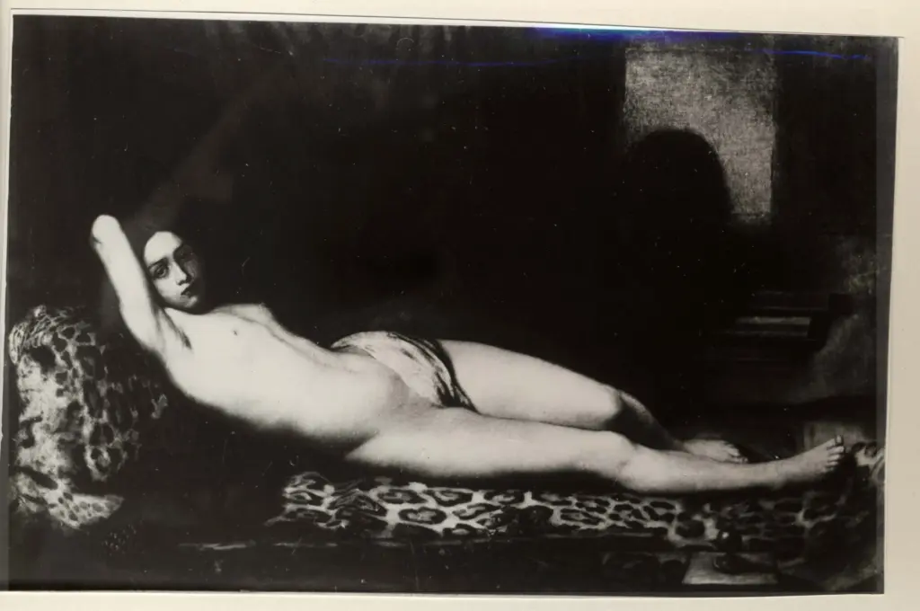 Anonimo , Trutat, F&eacute;lix - sec. XIX - Femme couch&eacute;e , fronte