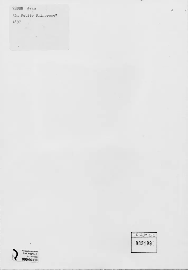 Anonimo , Veber, Jean - sec. XIX - La piccola principessa , retro